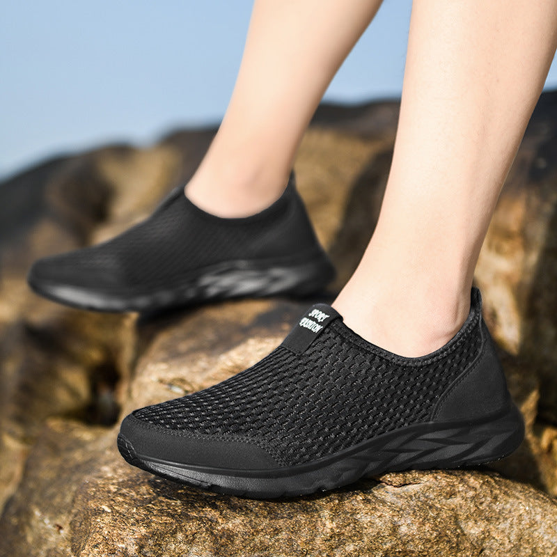 Unisex Atmungsaktive Schlupfsneaker aus Mesh mit rutschfester Leichtsohle Drune