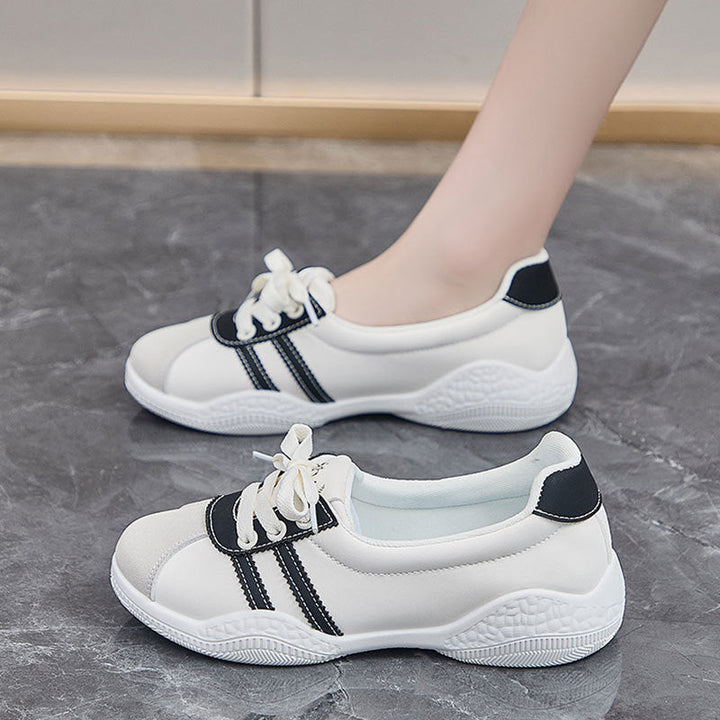 Damen Sneakers mit glanzvollem Obermaterial und atmungsaktivem Innenfutter Drune