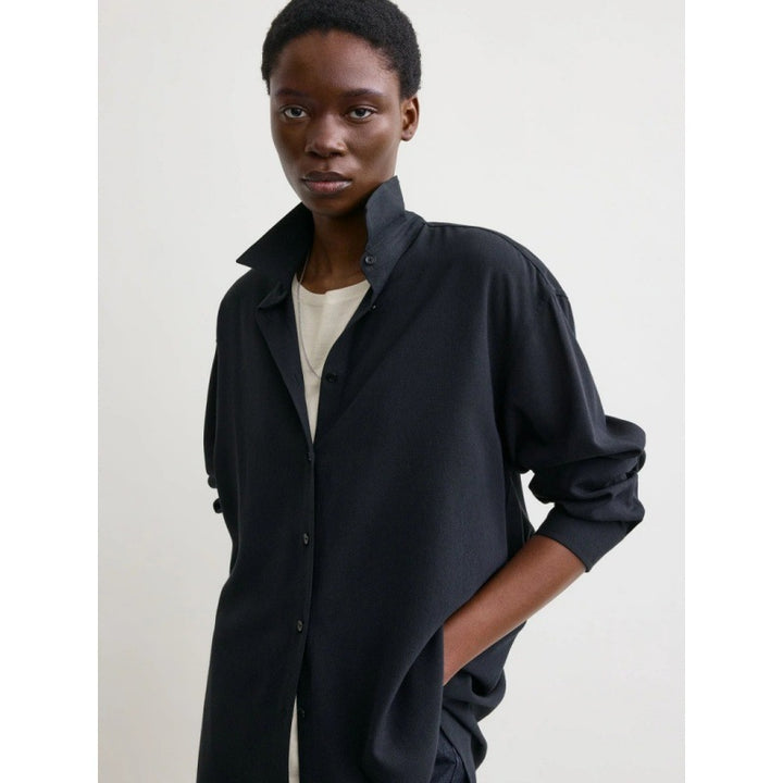 Damen Oversized Hemdbluse mit modernem Schnitt und lässigen Details Drune