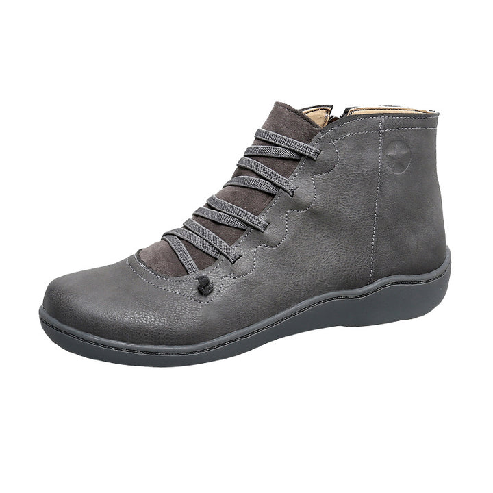 Damen komfortabler Schnür-Bootie mit ergonomischem Fußbett, weichem Schaft und flexibler Profilsohle Drune