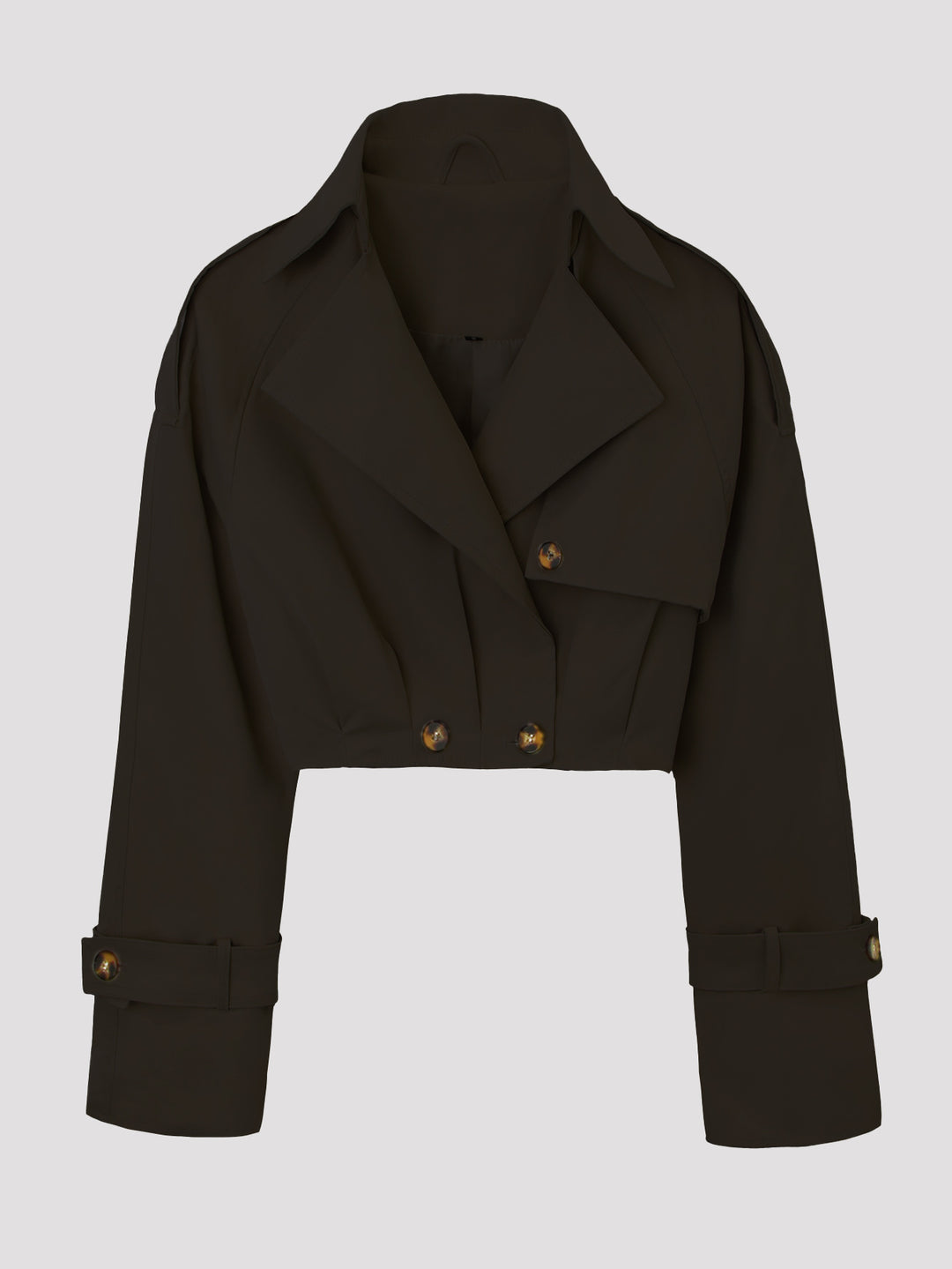 Damen Modische Cropped Trenchcoatjacke Drune