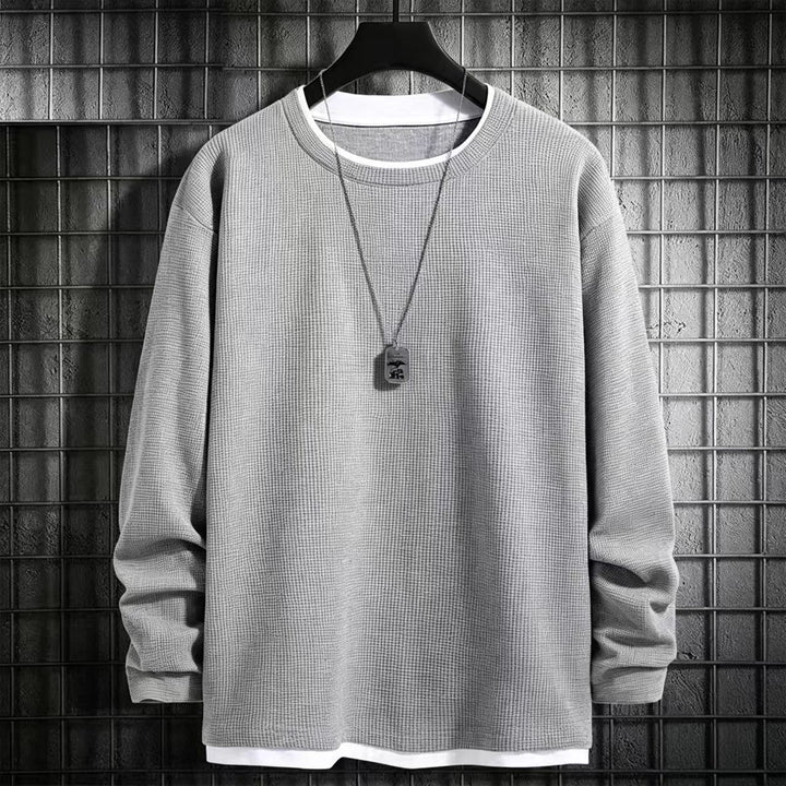 Herren Langarmshirt mit strukturiertem Design Drune