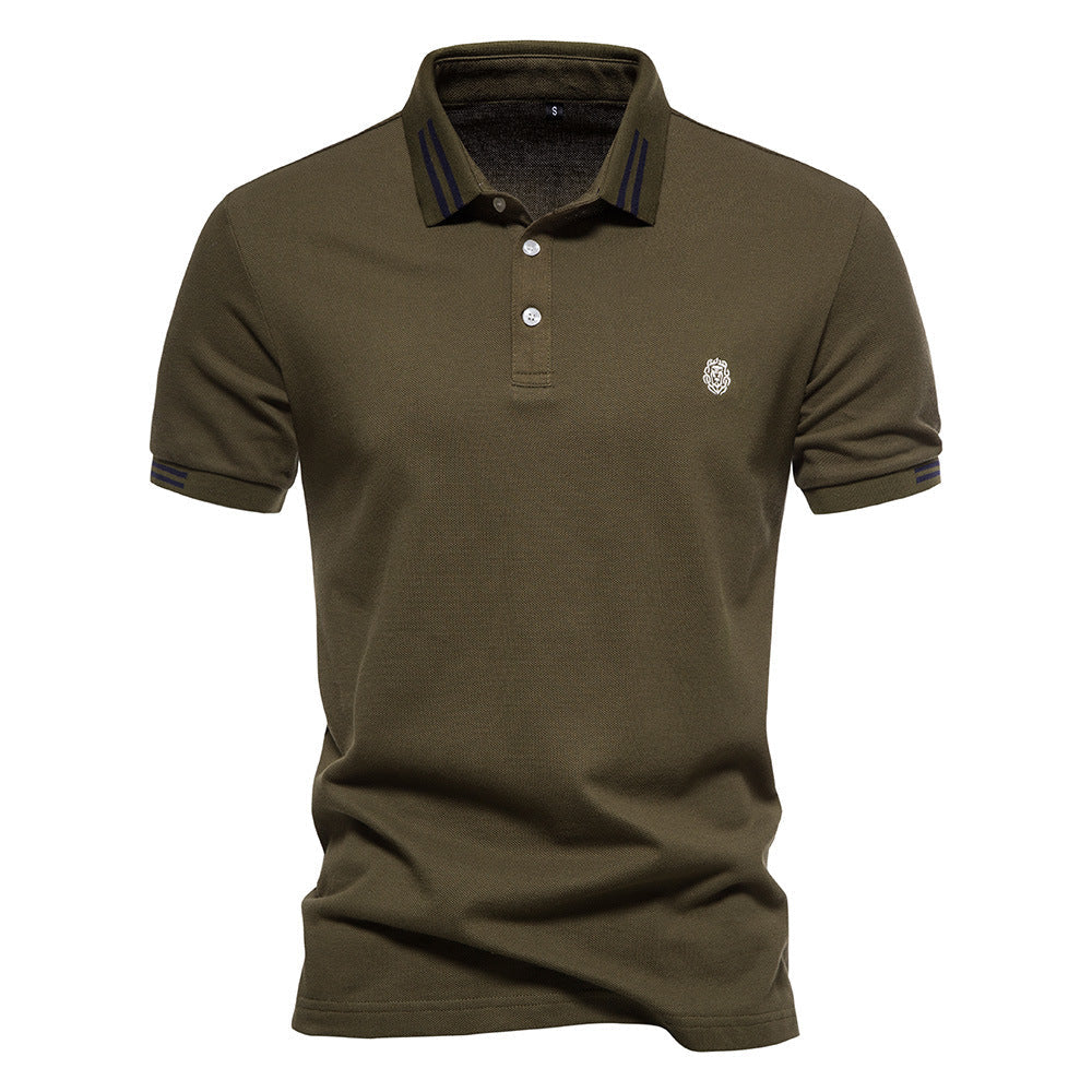 Herren Polohemd mit modernem Strukturdesign und stilvollen Akzenten Drune