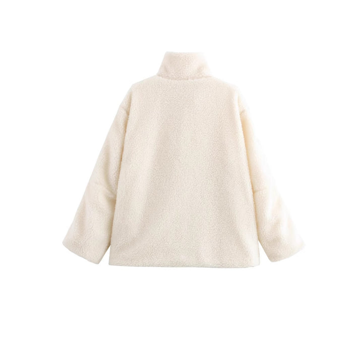 Damen Fleecejacke mit weichem Teddyfell und praktischen Taschen Drune
