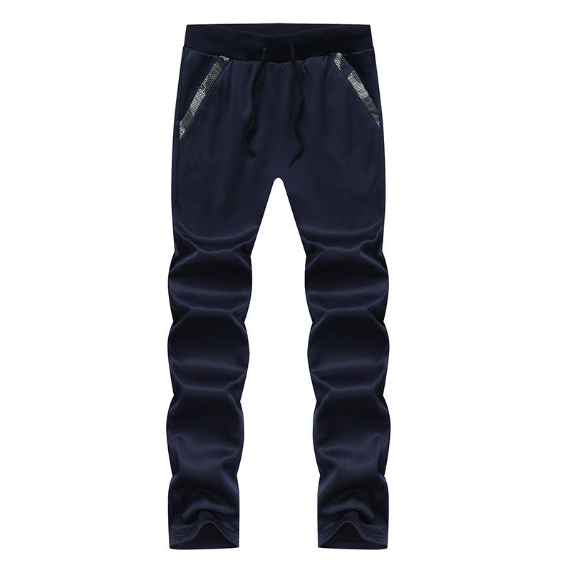 Herren Moderner Trainingsanzug im Camouflage Mesh Mix mit Stehkragen und Kordelbund Drune
