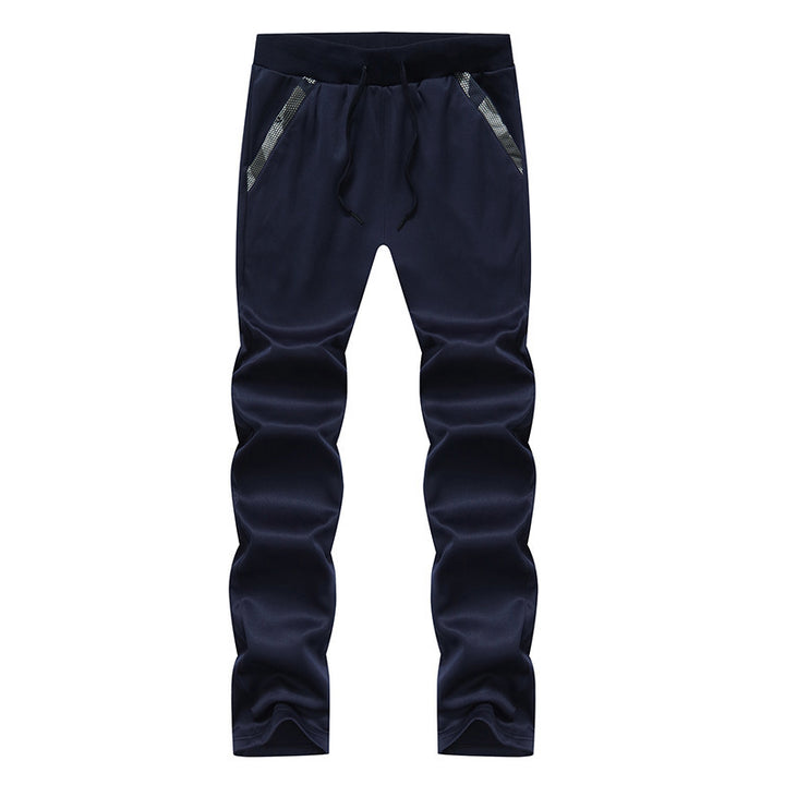 Herren Moderner Trainingsanzug im Camouflage Mesh Mix mit Stehkragen und Kordelbund Drune