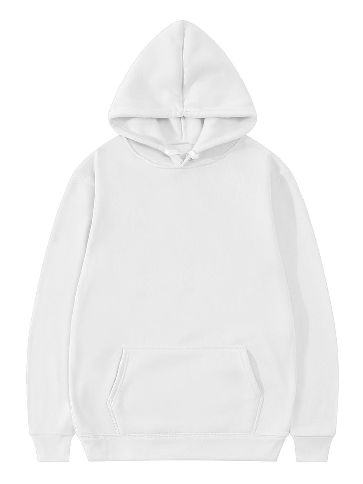 Unisex Oversized Kapuzenpullover aus schwerer Baumwollmischung mit Kängurutasche und gerippten Bündchen Drune