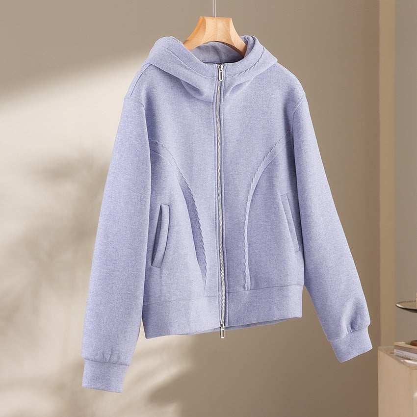 Damen Weiche High‑Waist Jogginghose aus Teddyfleece mit weitem Bein und Kordelzug Drune