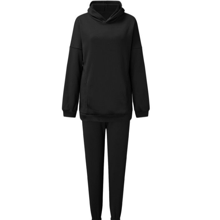 Damen komfortables Fleece-Lounge-Set mit hochgeschlossenem Kragen Drune