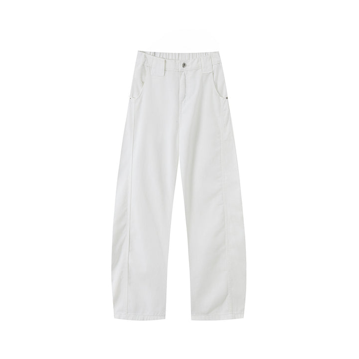 Damen Weit geschnittene High-Waist Hose Drune