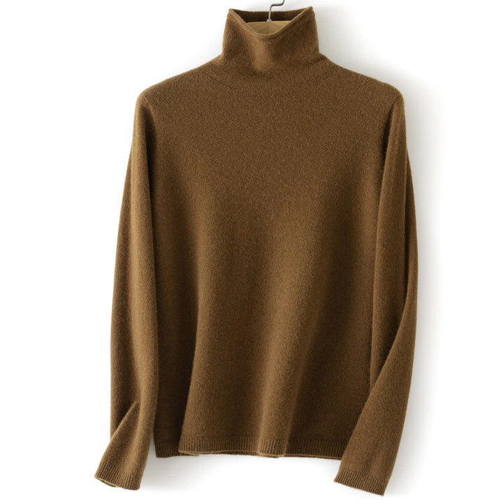Damen Feinstrick Rollkragenpullover aus Kaschmirmischung leicht oversized Drune