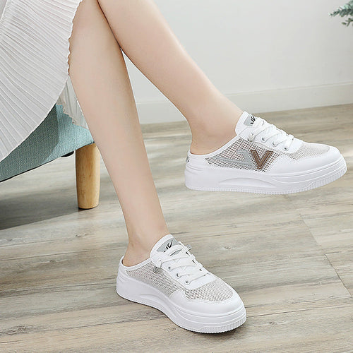 Damen atmungsaktive Slip-On Sneakers mit bequemer Dämpfung Drune