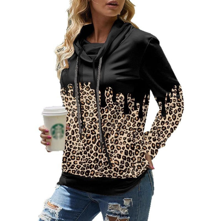Damen Kapuzenpullover mit trendigem Animal-Print und lässigem Schnitt Drune