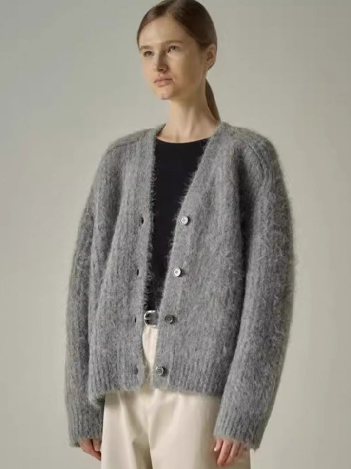 Damen Kuschelige Strickjacke Drune