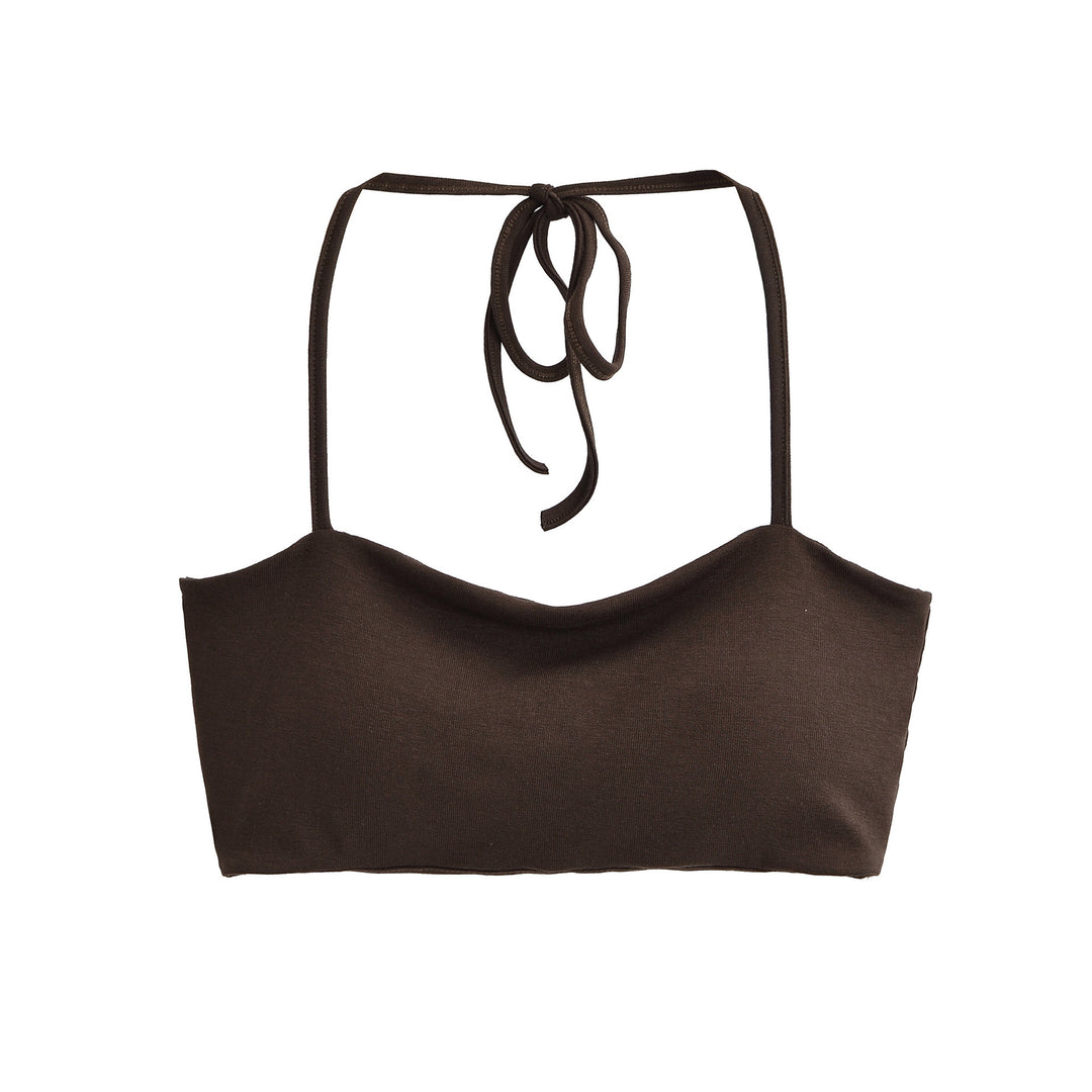 Damen Lagen-Langarmshirt mit integriertem Spaghettiträger-Cami und weitem Rundhals Drune