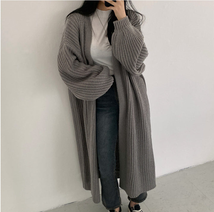 Damen Oversized Strickcardigan mit tiefen Raglanärmeln Drune