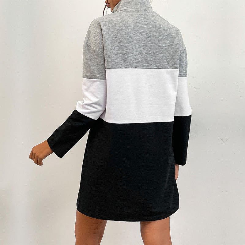Damen Sportliches Sweatkleid mit Reißverschluss Drune