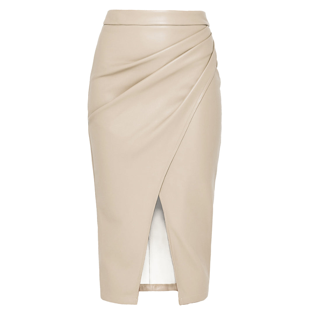 Drune | Faltiger Split Pu Lederrock Für Frauen