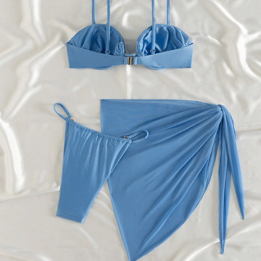 Damen Balconette-Bikini mit Überrock Drune