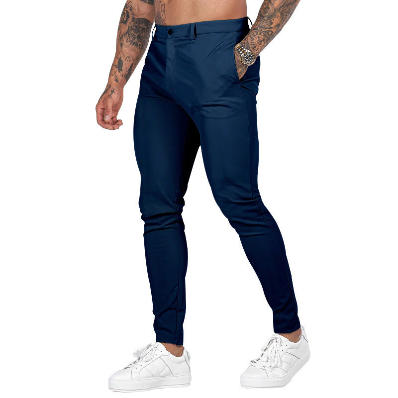 Herren Slim Fit Trousers aus elastischem Material mit seitlichen Taschen Drune