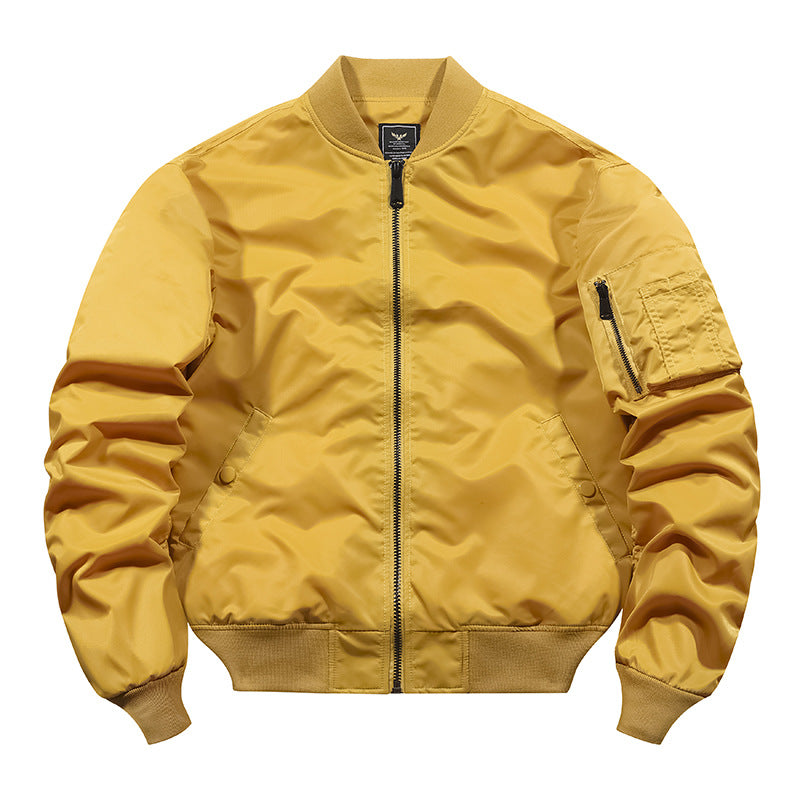 Herren Camouflage-Bomberjacke im Fliegerstil mit Mehrfach-Taschen und Strickbündchen Drune