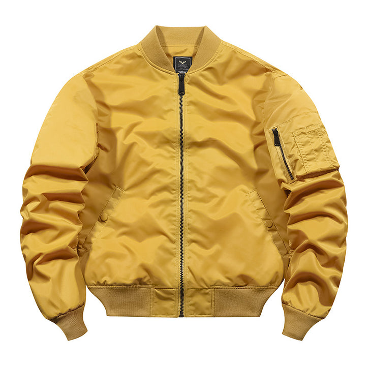 Herren Camouflage-Bomberjacke im Fliegerstil mit Mehrfach-Taschen und Strickbündchen Drune
