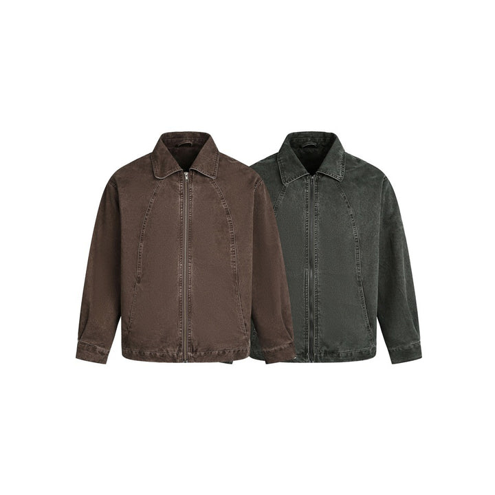 Herren Boxy-Jeansblouson im Vintage-Wash mit Raglannähten Drune
