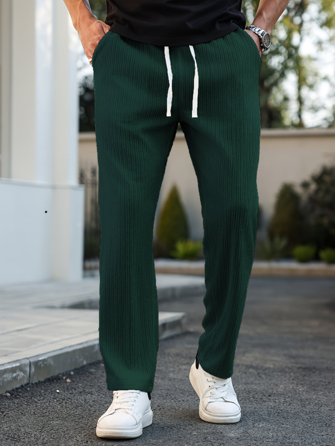 Herren Sportliche Freizeithose mit elastischem Bund und seitlichen Taschen Drune
