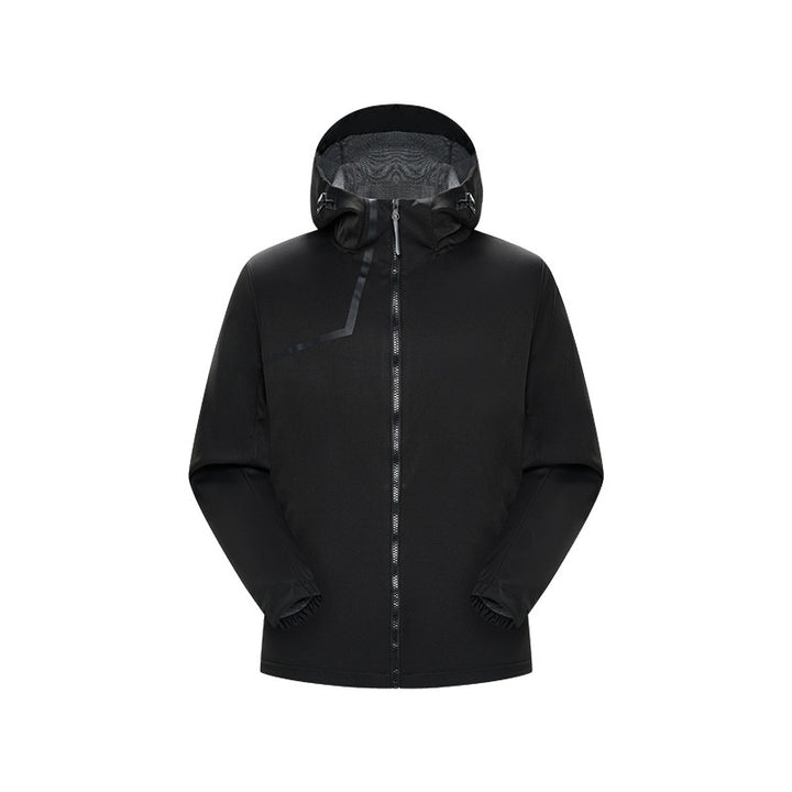 Herren Technische Softshelljacke mit verstellbarer Kapuze und winddichter Membran Drune