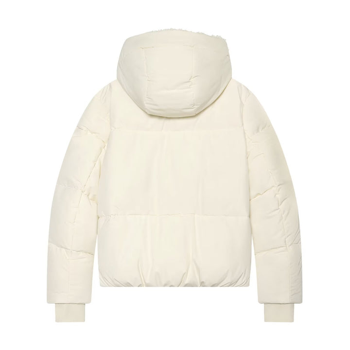 Damen Kurze Steppjacke mit Teddykragen Drune