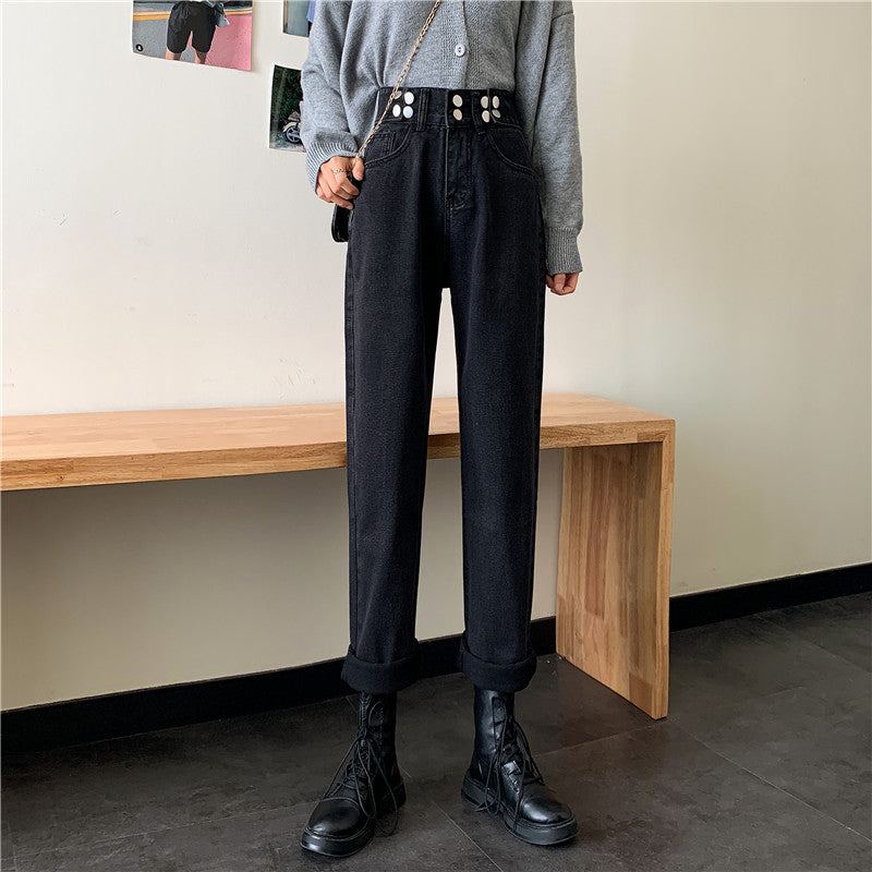 Damen Hochtaillierte Chinohose mit seitlichen Taschen Drune