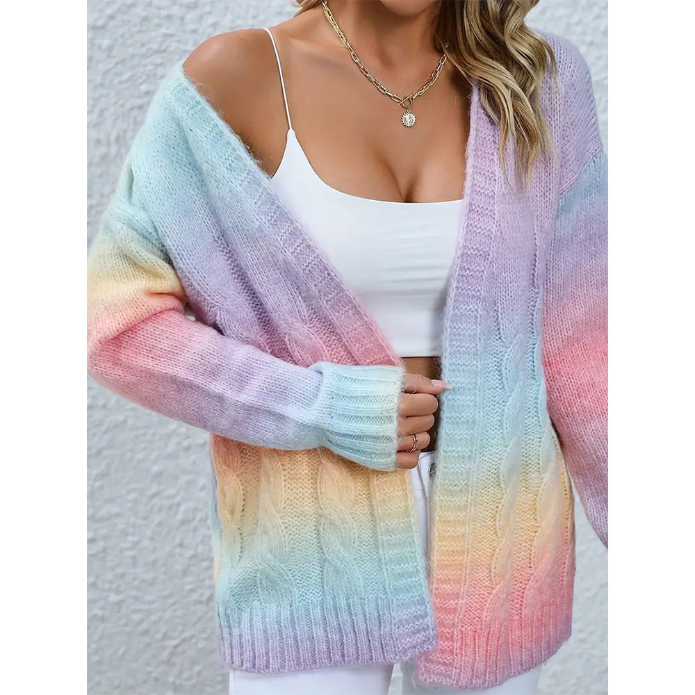 Damen Strickjacke im modernen Farbverlauf Drune