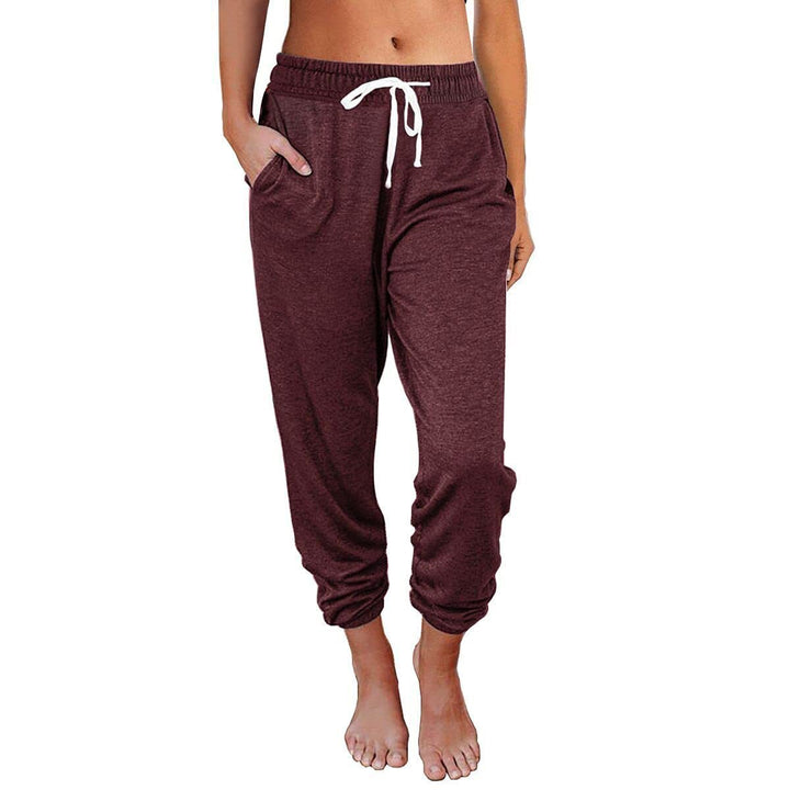 Damen Bequeme und lässige Jogginghose mit elastischem Bund und seitlichen Taschen Drune