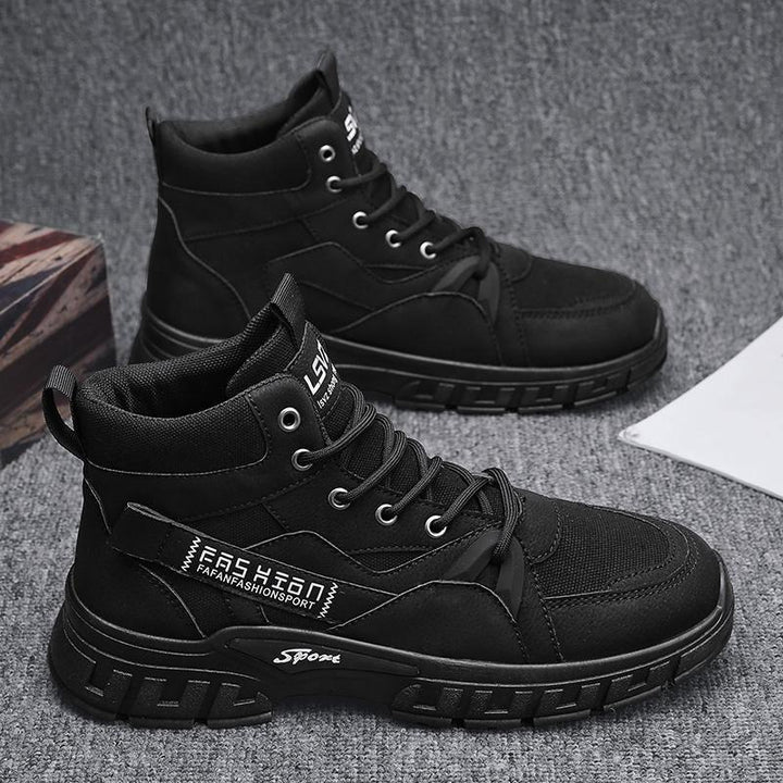 Herren robuste High-Top Outdoor-Boots mit profilierter Offroad-Sohle, gepolstertem Knöchelkragen und verstärkter Zehenkappe Drune