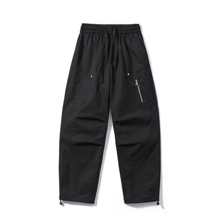 Herren Utility-Cargohose mit elastischem Bund, Reißverschlusstasche und verstellbarem Saum Drune