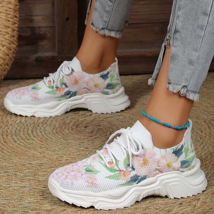 Drune | Lässige Turnschuhe Mit Blumendruck