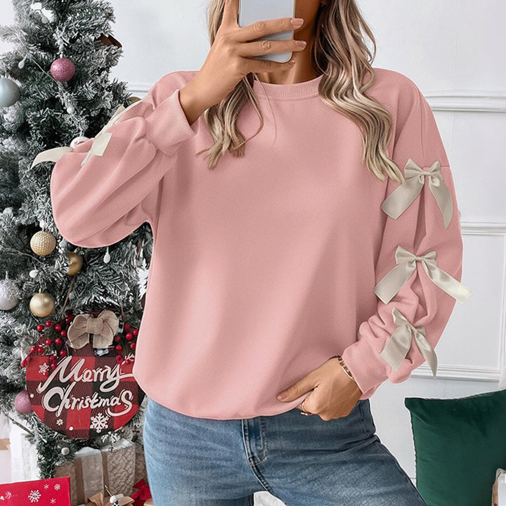 Damen Crop-Pullover mit Schleifen-Details Drune