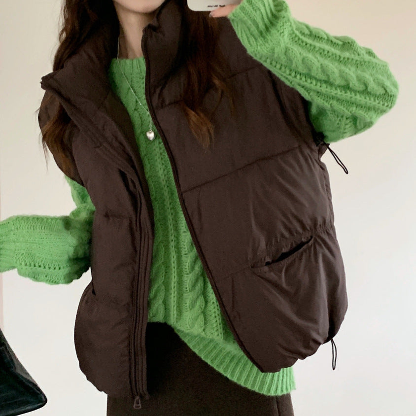 Damen Wattierte Freizeitjacke mit hohen Taschen und durchgehendem Reißverschluss Drune