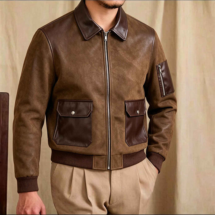 Herren Modische Chic Bomberjacke Drune