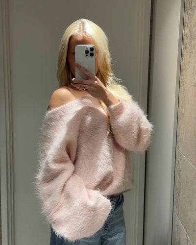 Damen Mohair-Mix Pullover mit Weichem Stoff & Oversized-Ärmeln | Drune