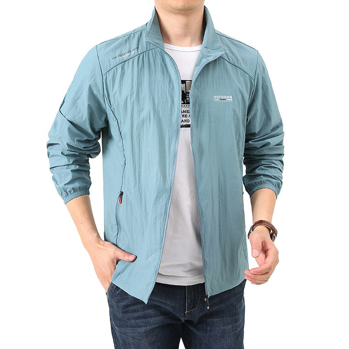 Herren Leichte Outdoorjacke mit verstellbarem Kragen Drune