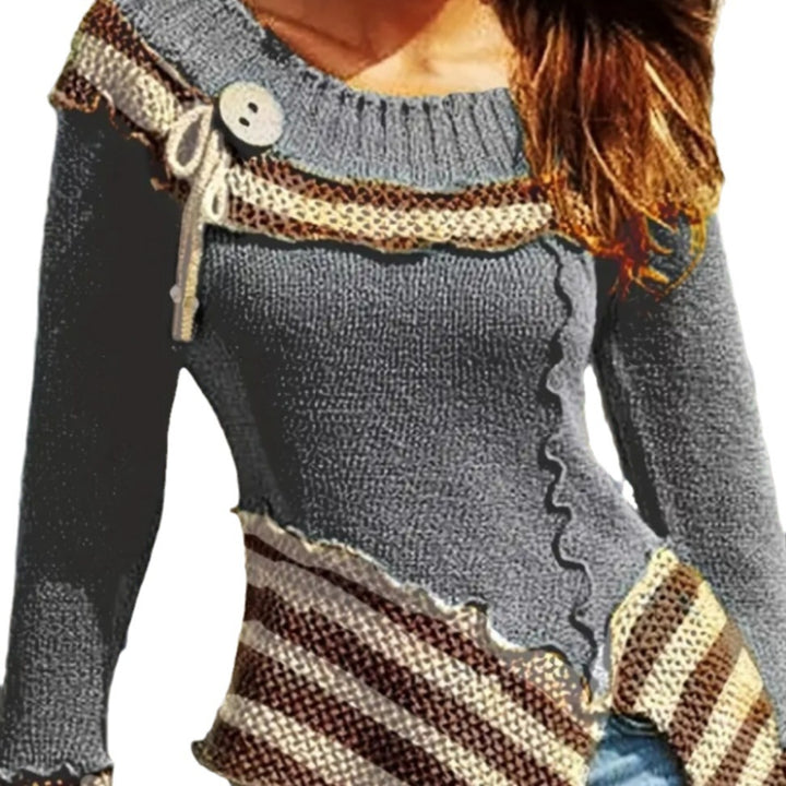 Damen Strickpullover mit kunstvollem Design und eleganten Details Drune