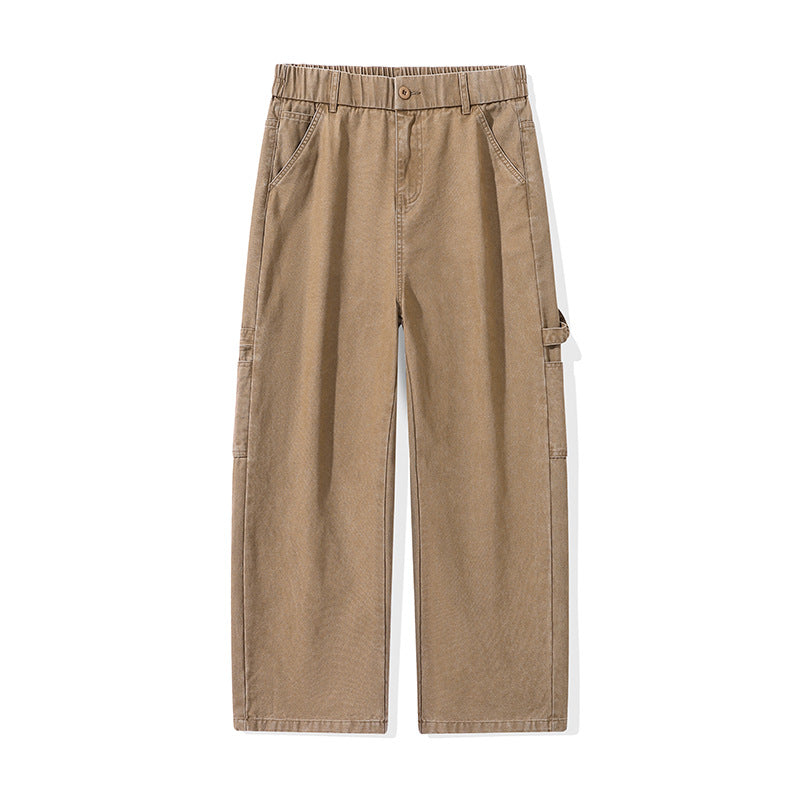 Herren Weite Utility-Cargohose mit elastischem Bund und geradem Bein Drune