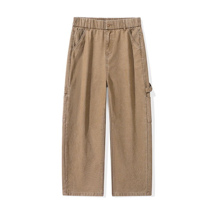 Herren Weite Utility-Cargohose mit elastischem Bund und geradem Bein Drune