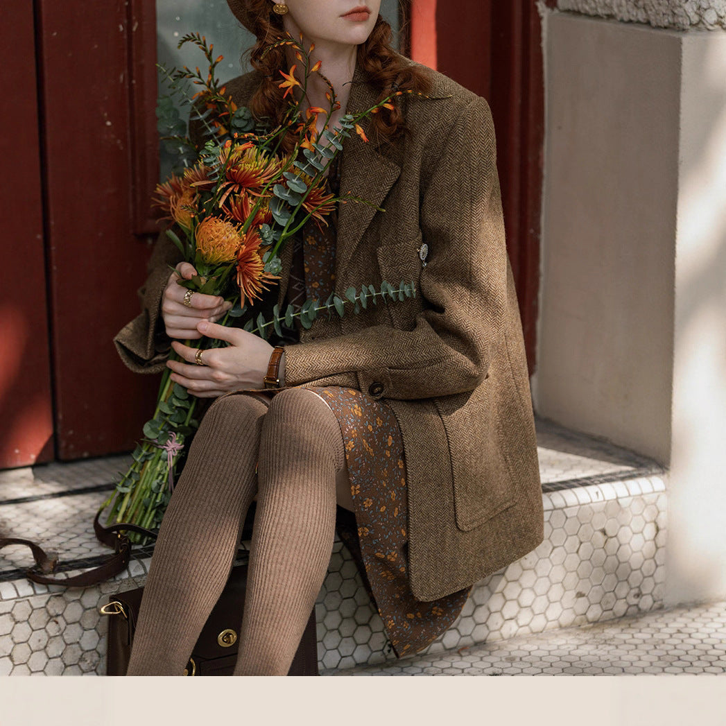 Damen Stylische Wolljacke Drune