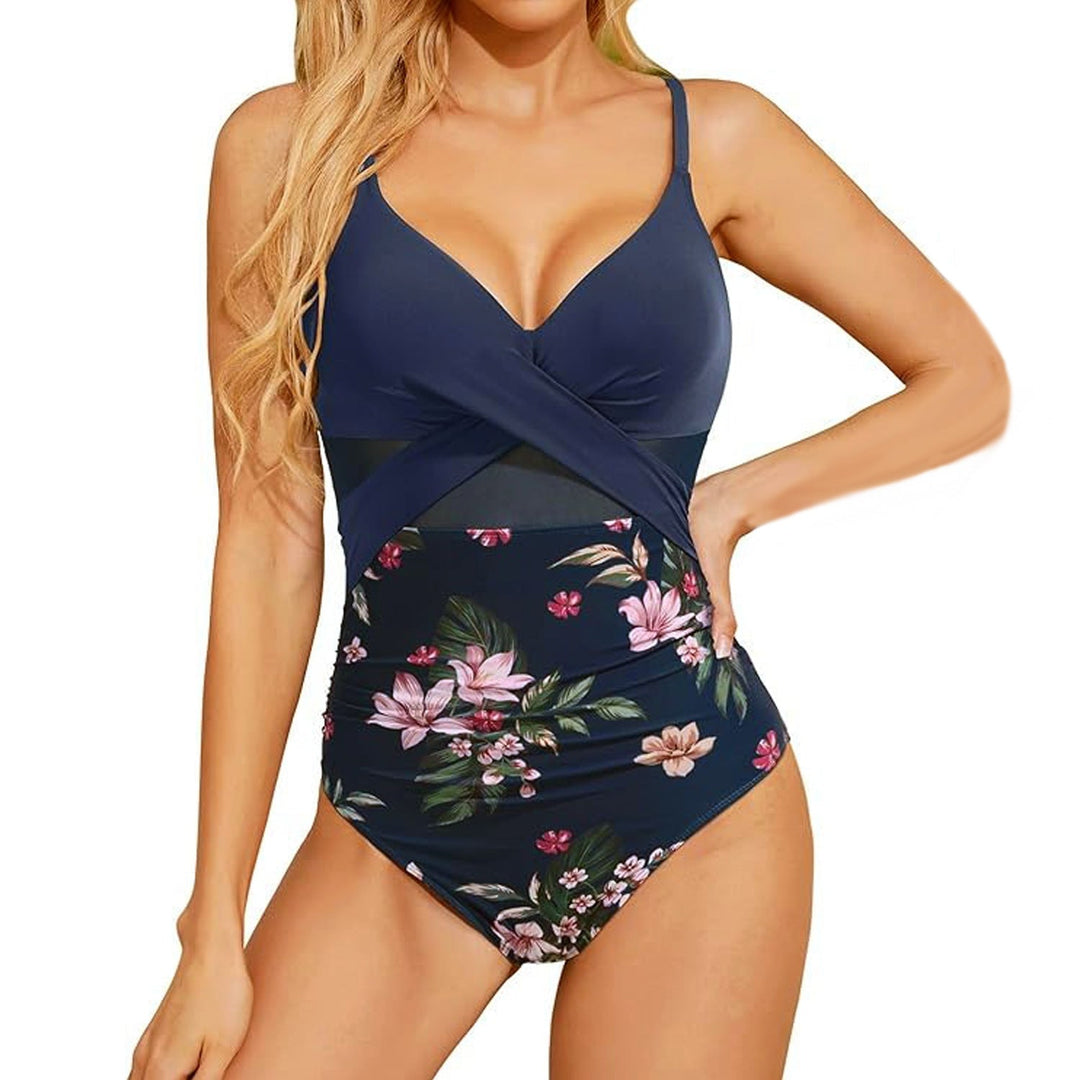 Damen Hochwertiger Einteiler Badeanzug mit trendigen Cut-Out-Details Drune