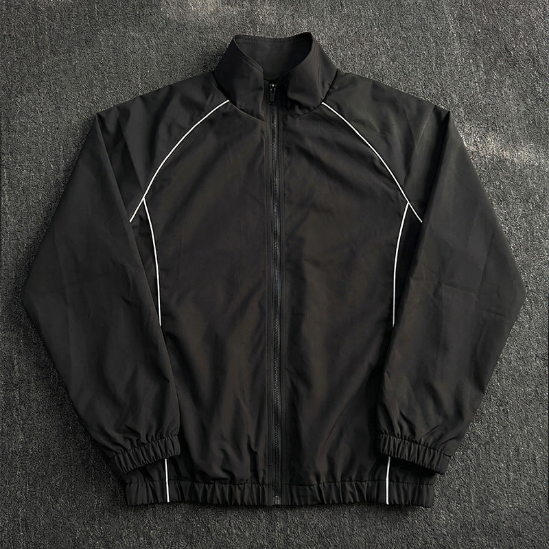Herren Sportliche Windjacke mit Stehkragen Drune