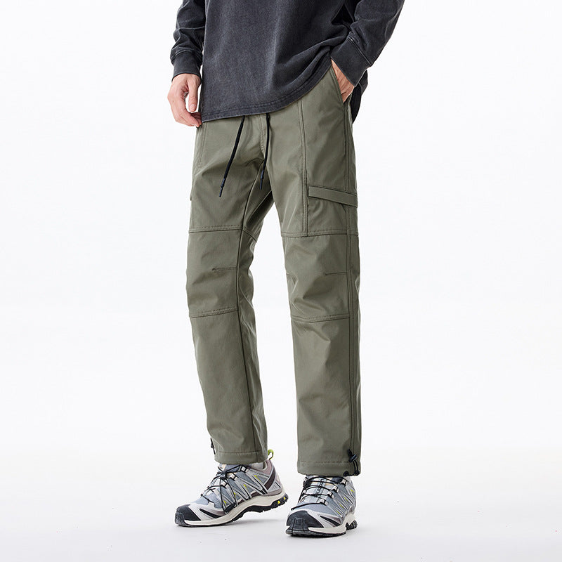 Herren Trekking-Cargohose mit Tunnelzugbund, vorgeformten Kniepaneelen und verstellbarem Saum Drune