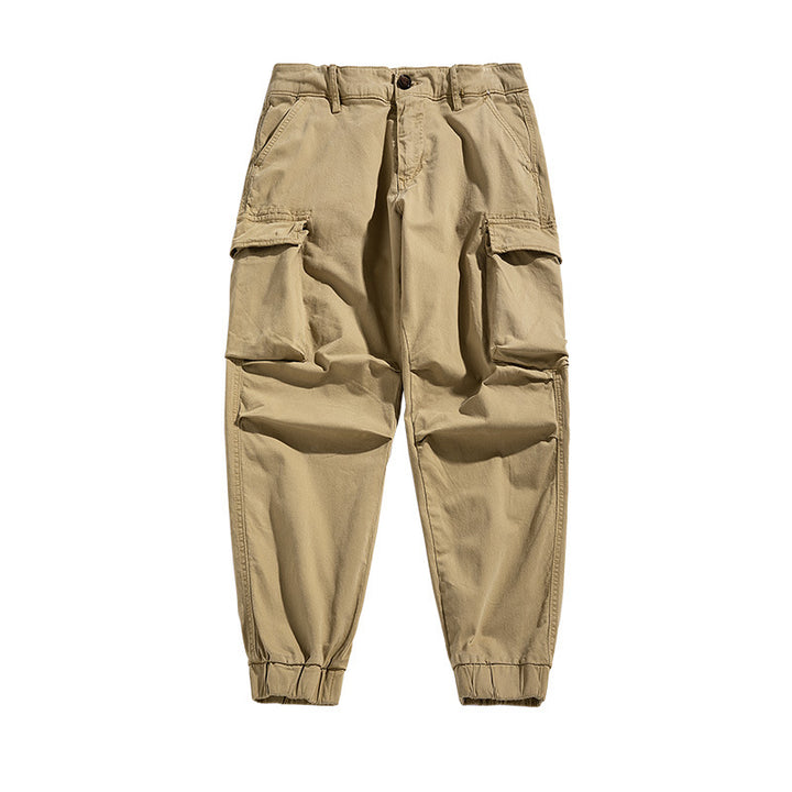 Herren Military-inspirierte Relaxed-Cargo-Jogger aus Ripstop-Baumwolle mit aufgesetzten Klappentaschen Drune