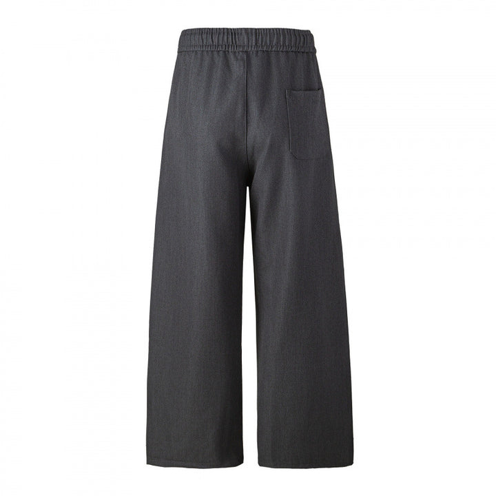 Damen Elegante Culotte-Hose mit weitem Bein, Bügelfalte und elastischem Komfortbund Drune